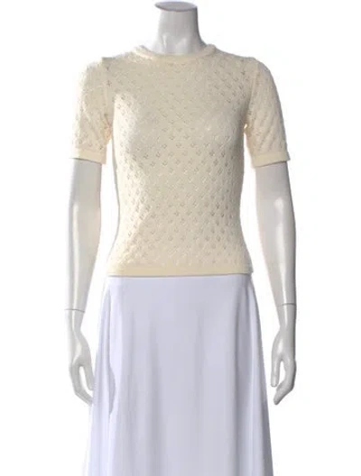Pre-owned Ser.o.ya Patterned Crew Neck Sweater In Neutral