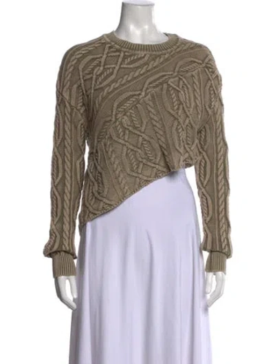 Pre-owned Ser.o.ya Patterned Crew Neck Sweater In Neutrals