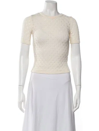 Pre-owned Ser.o.ya Patterned Crew Neck Sweater In Neutrals