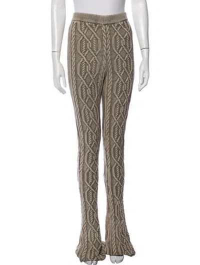Pre-owned Ser.o.ya Patterned Flared Pants In Neutrals