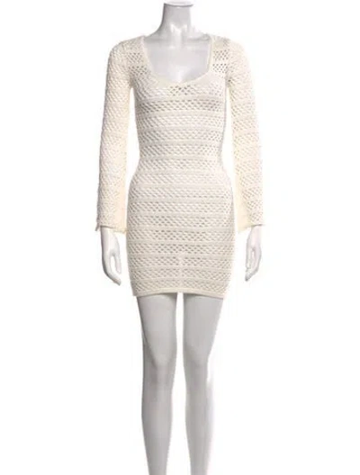 Pre-owned Ser.o.ya Patterned Mini Dress In Neutrals