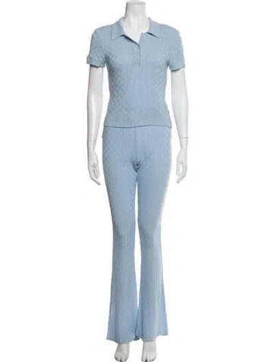 Pre-owned Ser.o.ya Patterned Pant Set In Blue