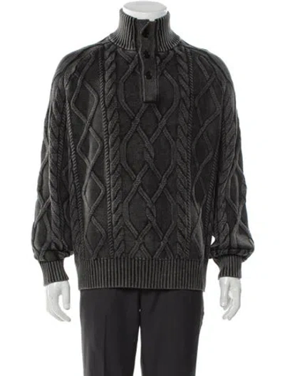 Pre-owned Ser.o.ya Patterned Turtleneck Sweater In Gray