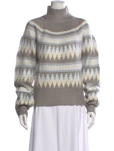 Pre-owned Ser.o.ya Patterned Turtleneck Sweater In Multicolor