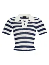 Ser.o.ya Pax Crochet Polo Top In Blue
