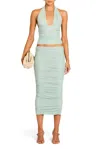 Ser.o.ya Pia Mesh Midi Skirt In Frosted Sea In Green
