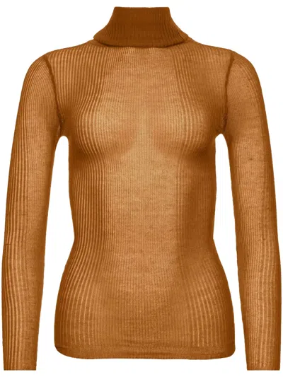 Ser.o.ya Piper Knitted Top In Brown