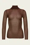 Ser.o.ya Piper Sweater Top In Slate Brown In Brown
