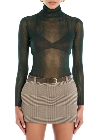 Ser.o.ya Piper Turtleneck Sweater In Evergreen In Black