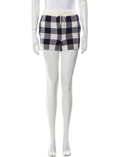 Pre-owned Ser.o.ya Plaid Print Mini Shorts In Blue