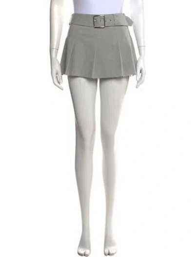 Pre-owned Ser.o.ya Pleated Accents Mini Skirt In Gray