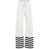 Ser.o.ya Poe Striped Knit Pants In White/navy
