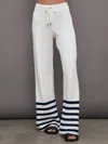Ser.o.ya Poe Striped Knit Pants In White,navy Stripe