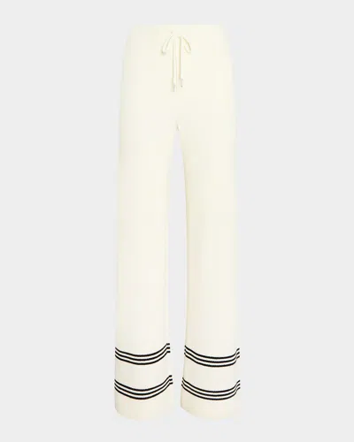 SER.O.YA POE STRIPED KNIT PANTS