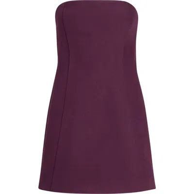 Ser.o.ya Poppi Crepe Strapless Mini Dress In Merlot