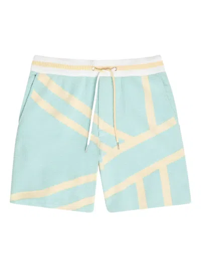 Ser.o.ya Printed Bermuda Shorts In Seaglass/pale Yellow