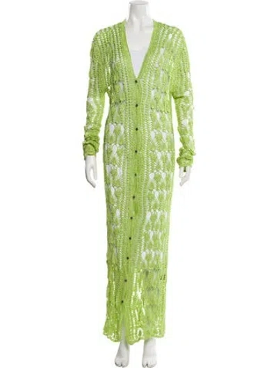 Pre-owned Ser.o.ya Printed Cover-up In Green