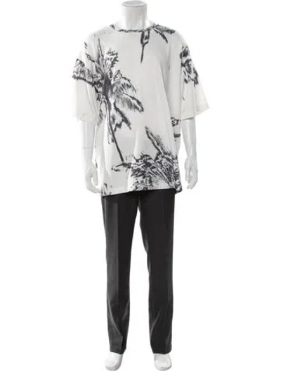 Pre-owned Ser.o.ya Printed Crew Neck T-shirt In White