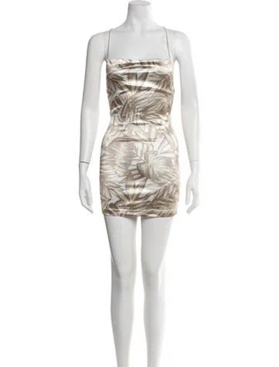 Pre-owned Ser.o.ya Printed Mini Dress In Neutral