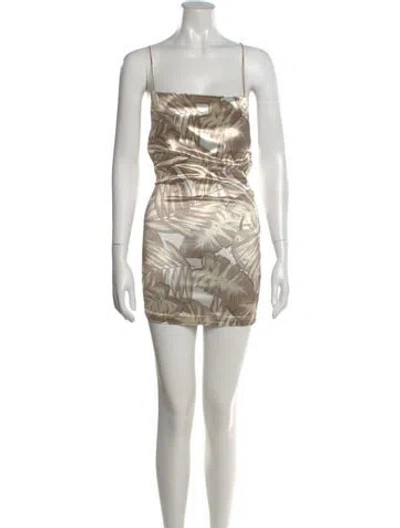 Pre-owned Ser.o.ya Printed Mini Dress In Neutral