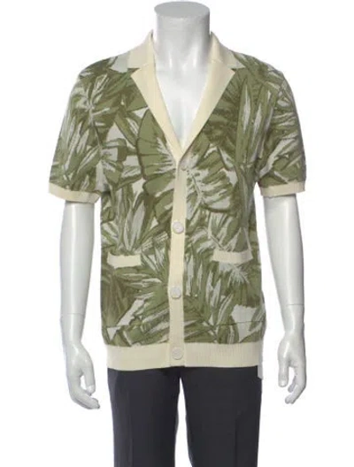 Pre-owned Ser.o.ya Printed Short Sleeve Shirt In Green
