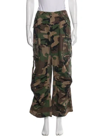 Pre-owned Ser.o.ya Printed Wide Leg Pants In Black