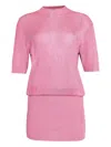 Ser.o.ya Rae Metallic Knit Mini Dress In Pink