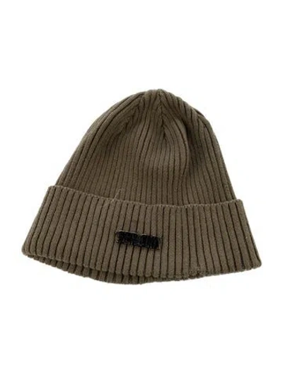 Pre-owned Ser.o.ya Rib Knit Beanie In Green
