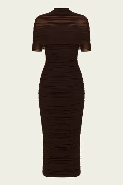 Ser.o.ya Roberta Midi Dress In Ash Brown
