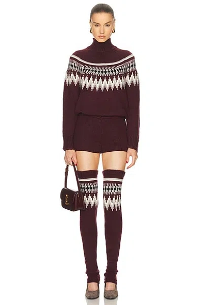 Ser.o.ya Rocky Romper In Burgundy