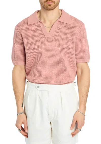 Ser.o.ya Romeo Crochet Polo Shirt In Mauve
