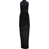 Ser.o.ya Ronnie Mesh Maxi Dress In Black In Black