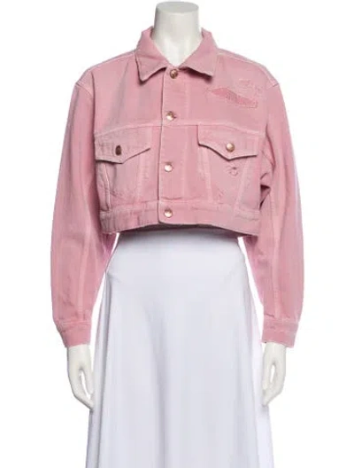 Pre-owned Ser.o.ya Ryan Denim Jacket W/ Tags In Pink