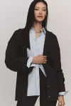 Ser.o.ya Sal Collared Buttondown Sweater In Black