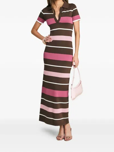 Ser.o.ya Sam Striped Knit Dress In Brown