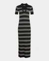 Ser.o.ya Sam Knit Maxi Dress In Black Eggshell