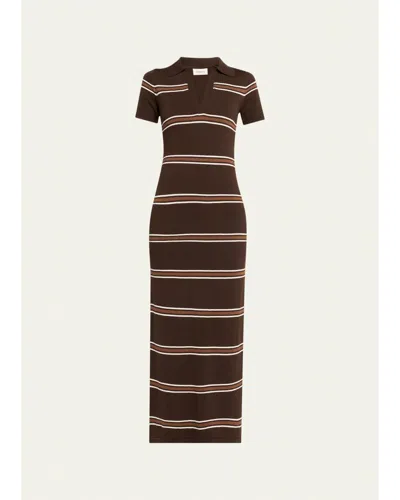 Ser.o.ya Sam Striped Maxi Dress In Brown
