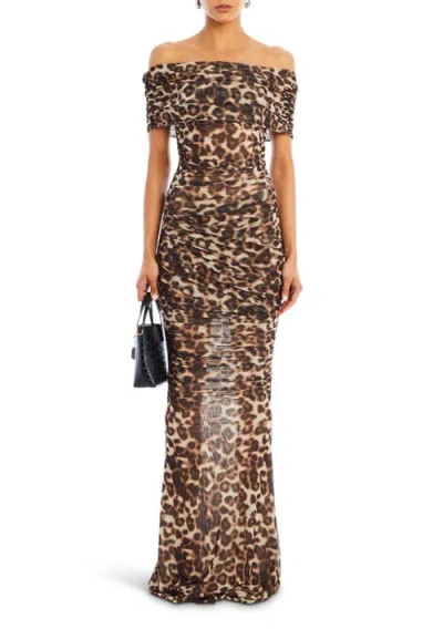 Ser.o.ya Sasha Maxi Dress In Spotted Bengal In Brown