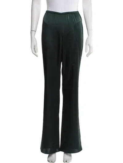 Pre-owned Ser.o.ya Satin Wide Leg Pants In Green