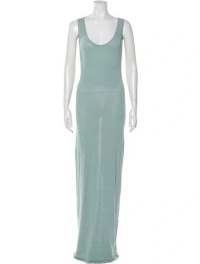 Pre-owned Ser.o.ya Scoop Neck Long Dress In Green