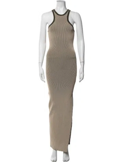 Pre-owned Ser.o.ya Scoop Neck Long Dress In Neutrals