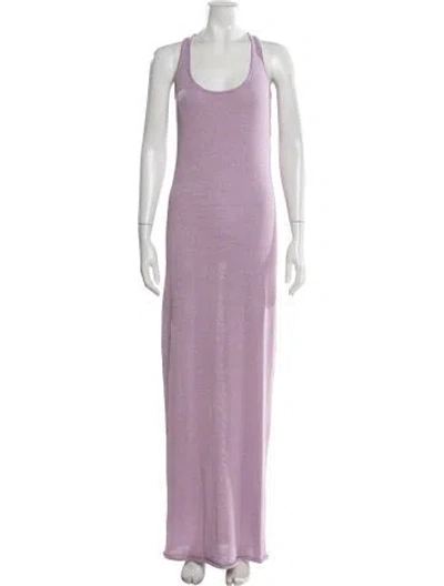 Pre-owned Ser.o.ya Scoop Neck Long Dress In Purple
