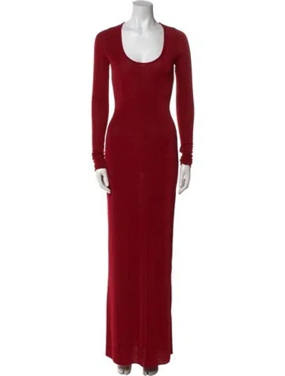Pre-owned Ser.o.ya Scoop Neck Long Dress W/ Tags In Red