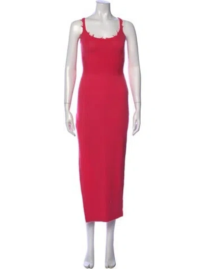 Pre-owned Ser.o.ya Scoop Neck Midi Length Dress In Pink