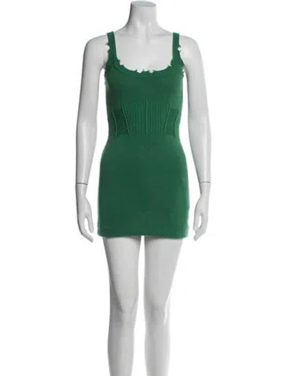 Pre-owned Ser.o.ya Scoop Neck Mini Dress In Green