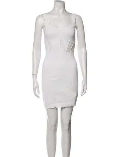 Pre-owned Ser.o.ya Scoop Neck Mini Dress In Neutrals