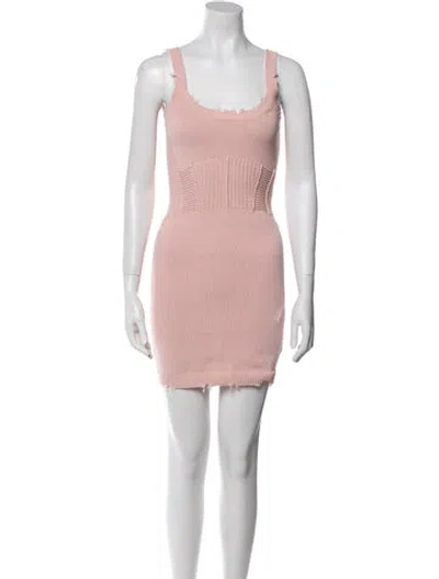 Pre-owned Ser.o.ya Scoop Neck Mini Dress In Pink