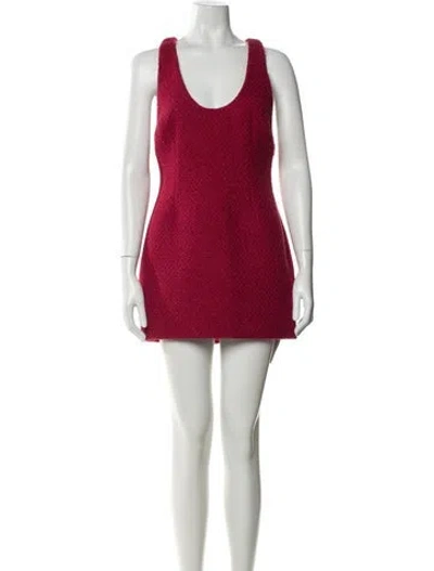 Pre-owned Ser.o.ya Scoop Neck Mini Dress In Red