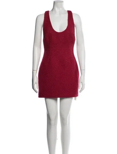 Pre-owned Ser.o.ya Scoop Neck Mini Dress In Red