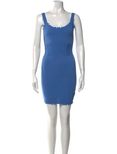Pre-owned Ser.o.ya Scoop Neck Mini Dress W/ Tags In Blue